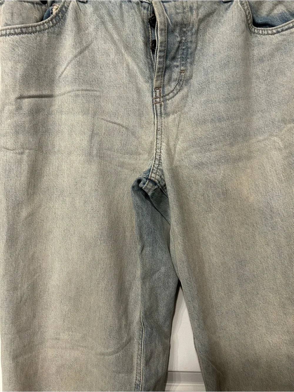 Topshop Pale Blue Straight Leg Jeans